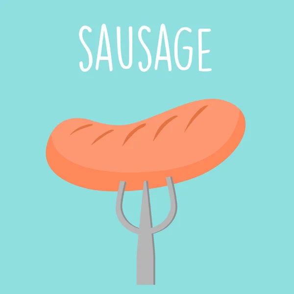 Grilled sausage graphic vector illustration — Stock Vector
