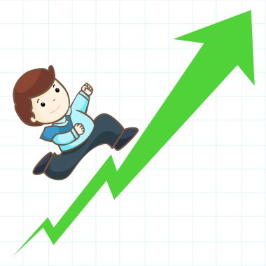 yüksek frofit hisse senedi grafiği vektör
