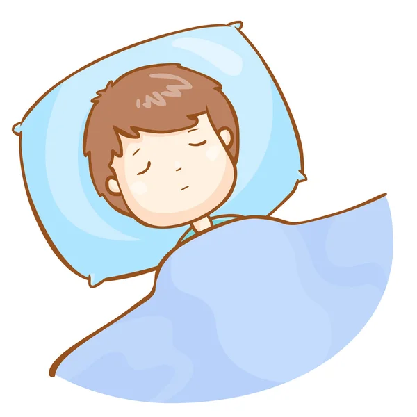 男人睡觉好矢量卡通 — 图库矢量图片