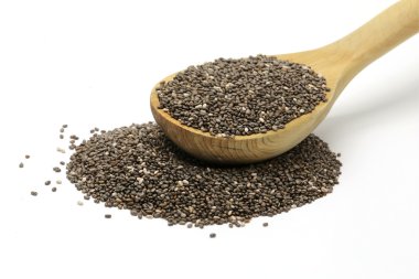 Tahta kaşıkta chia tohumları