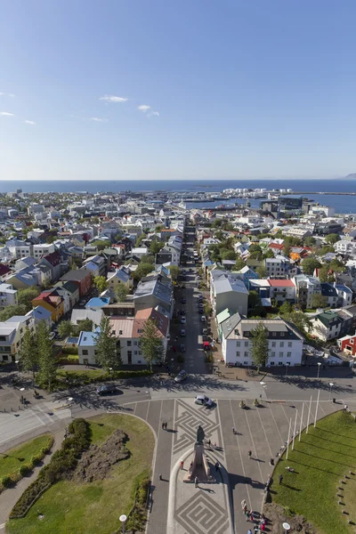 Aerial view of Reykjavik, the capital of Iceland — Stock Photo, Image