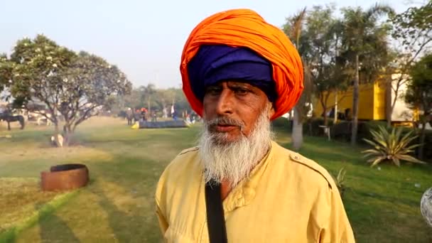 Janvier 2021 Delhi Indiafarmers Lors Manifestation Frontière Singhu Ils Protestent — Video