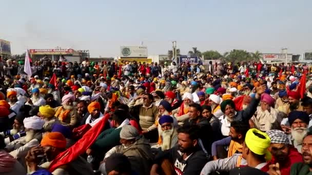 农民抗议印度政府通过的新农场法 — 图库视频影像