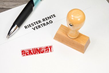 Almanya'da özel emeklilik için bir sözleşme