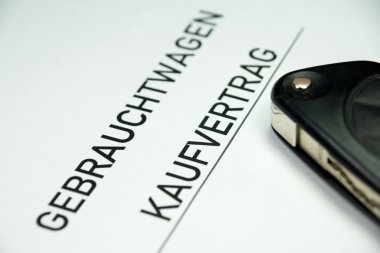 Bir kullanılmış araba satın alma sözleşmesi
