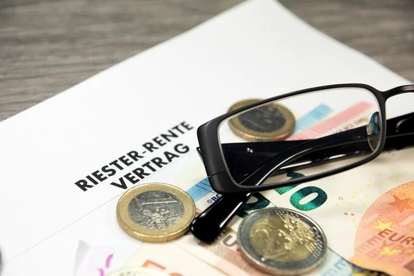 Un contratto per pensioni private in Germania — Foto Stock