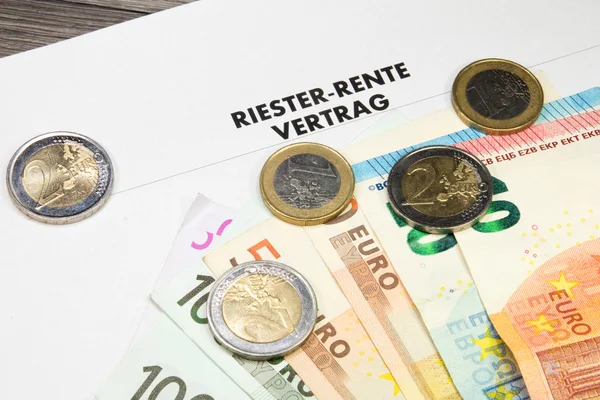 Un contrato de pensiones privadas en Alemania — Foto de Stock