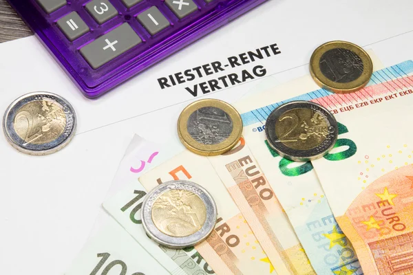 Ett kontrakt för privata pensioner i Tyskland — Stockfoto