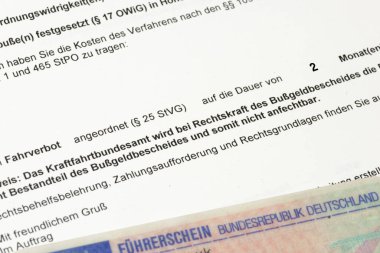 Sürücü yasağı, ehliyet ve uyarı