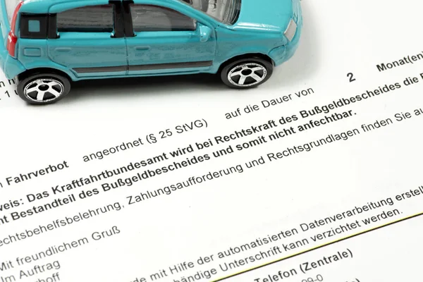 Fine Notice Car — Stock Photo, Image