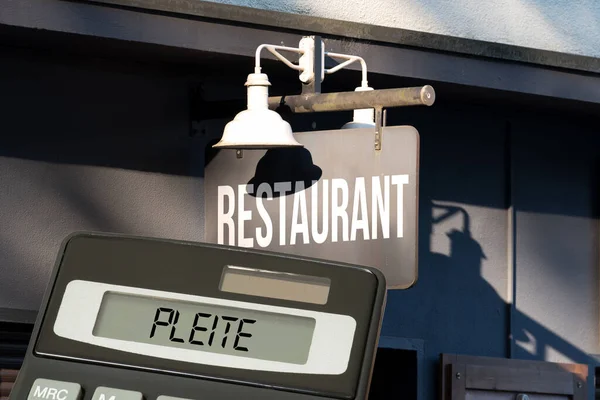 Restaurant Calculator Broke — Stock Photo, Image