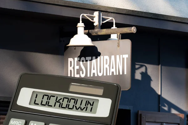 Custos Restaurante Calculadora Bloqueio — Fotografia de Stock