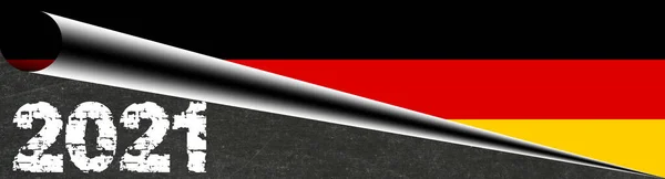 Bandiera Della Germania Anno 2021 — Foto Stock