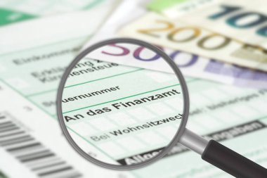Bir vergi iadesi ve avro banknotları