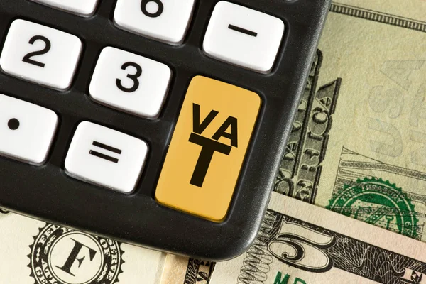 Kalkulator Dolary Podatek Sprzedaży Vat Ameryce — Zdjęcie stockowe