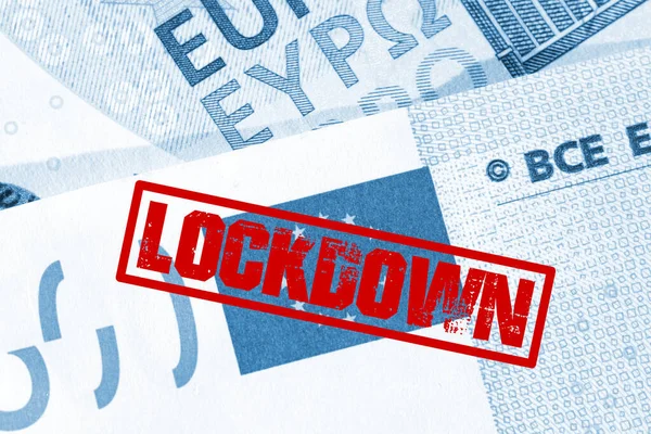 Euro Banknotes Lockdown — Stock Photo, Image