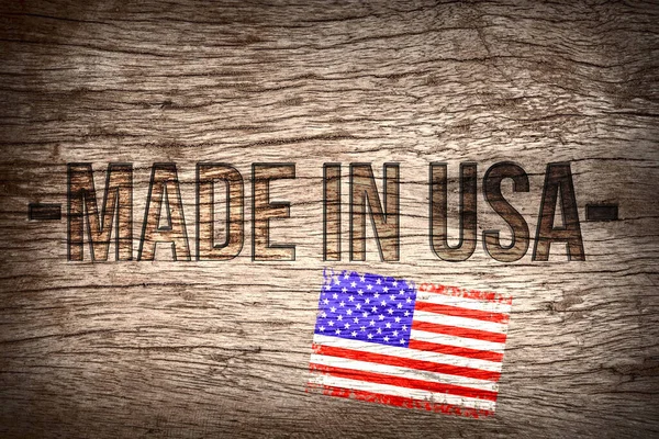 Флаг Америки Слоган Made Usa — стоковое фото