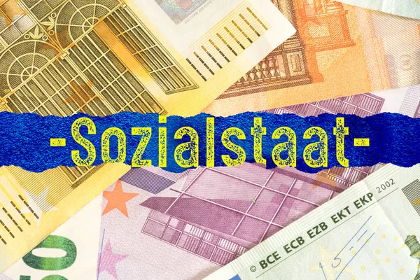 Banconote Euro Costi Stato Sociale — Foto Stock