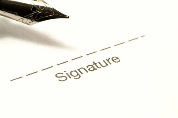 Długopis Podpis Umowie — Zdjęcie stockowe