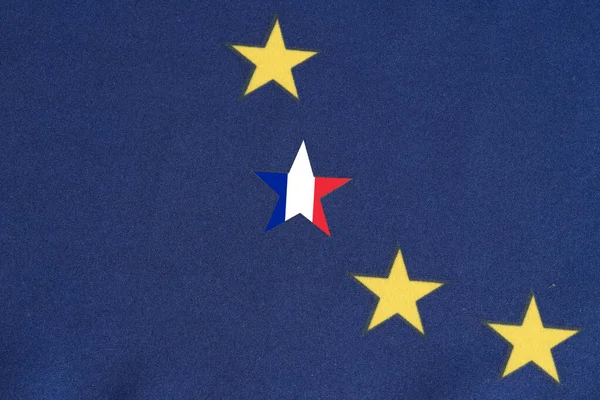 Флаги Европейского Союза Франции — стоковое фото