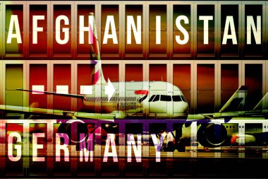 Havaalanı ve Afganistan 'dan Almanya' ya seyahat
