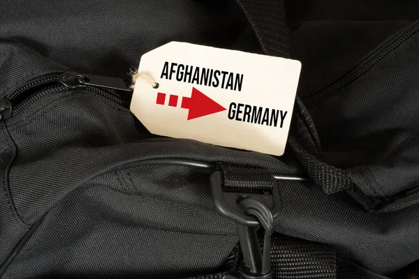 Una Bolsa Viaje Afganistán Alemania — Foto de Stock