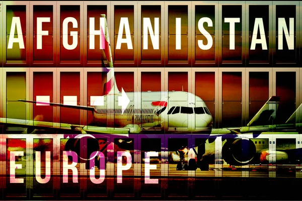 Avión Aeropuerto Viaje Afganistán Europa — Foto de Stock
