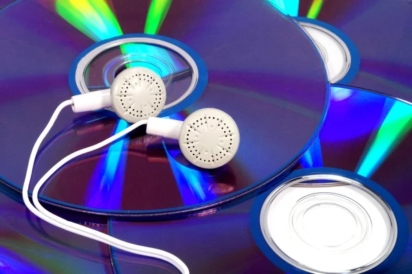 Słuchawek CD — Zdjęcie stockowe