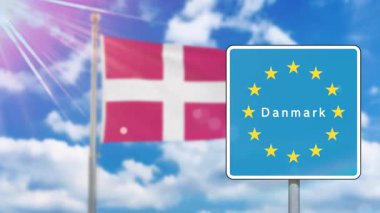 Danimarka bayrağı ve Danimarka sınır işareti