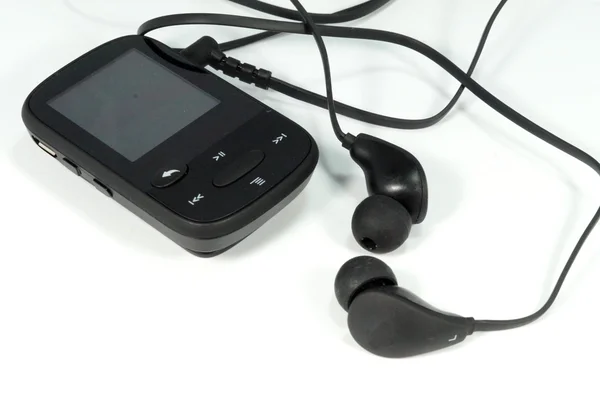 Odtwarzacz mp3 i słuchawki — Zdjęcie stockowe
