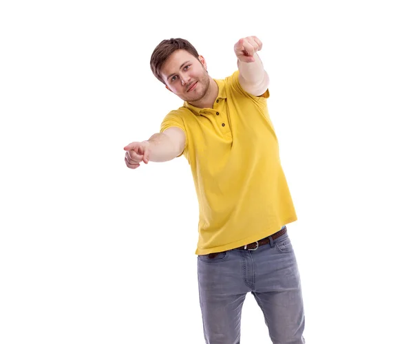 Retrato de joven aislado sobre fondo blanco —  Fotos de Stock