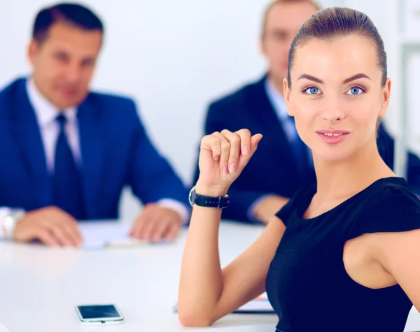 Business team discussing their project — Stock Photo, Image