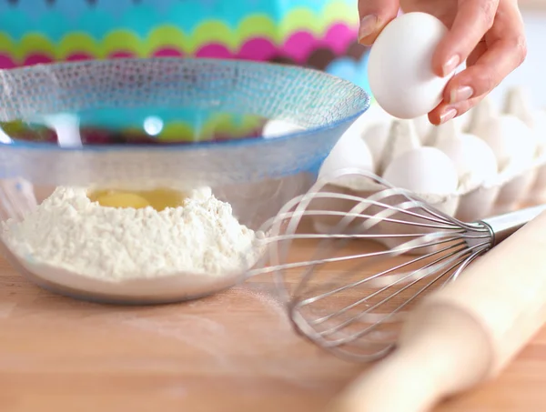 Bakken ingrediënten voor korstdeeg, plunjer — Stockfoto