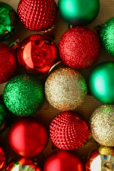 Christmas tree decoration isolated on wooden background. — Stock Photo, Image