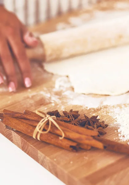 Ingredienti da forno per pasta frolla, stantuffo — Foto Stock