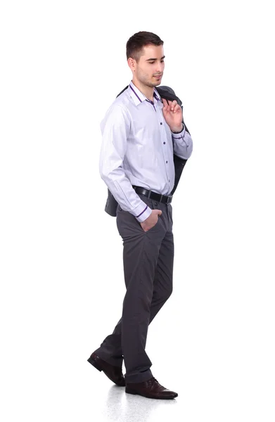 Full length portrait of young man isolated on white background — Stock Photo, Image