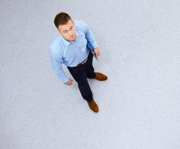 Overhead view of people having business meeting — Stock Photo, Image