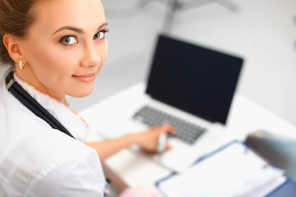 Closeup portrait of a happy young doctor — Stock Photo, Image