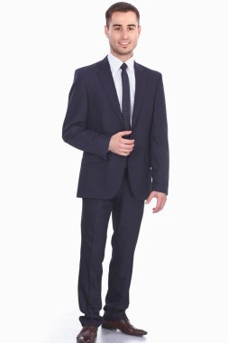 Beyaz arka plan üzerinde izole iş adamı