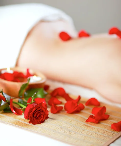 Beautiful young woman getting spa massage. — Stock Photo, Image