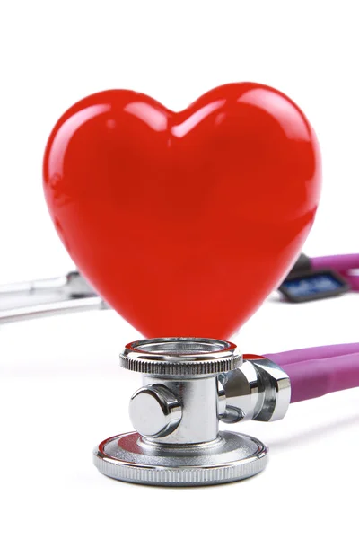 Stethoscope and heart — Stock Photo, Image