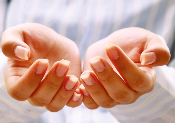 Woman hands as if holding something — Stock Photo, Image