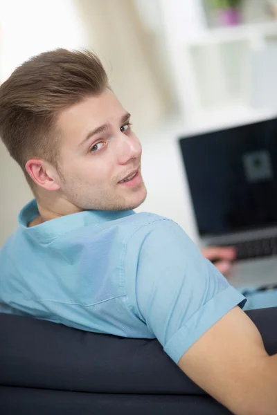 Portrait of a handsome young man on white  background — Stock Photo, Image