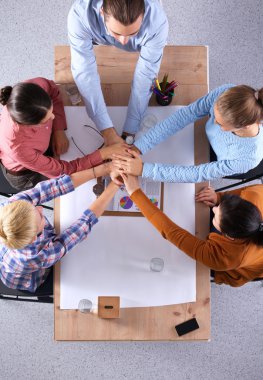 El ele tutuşan iş ekibi - takım çalışması kavramları