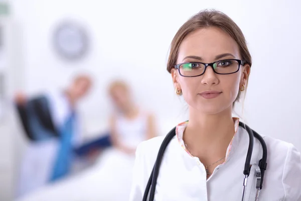 Portrait of woman doctor at hospital — Stock Photo, Image