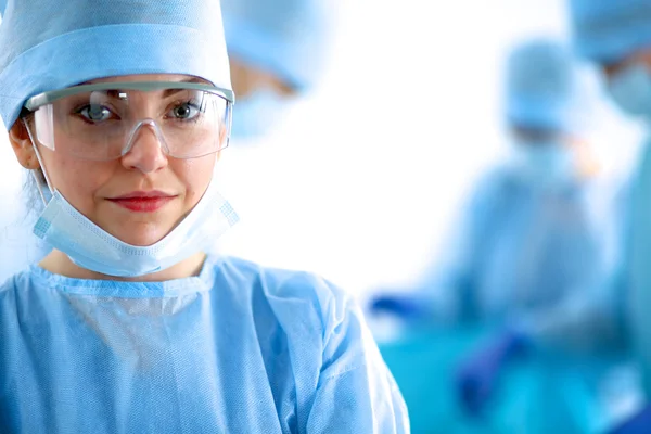 Female surgery in the operating room — Stock Photo, Image
