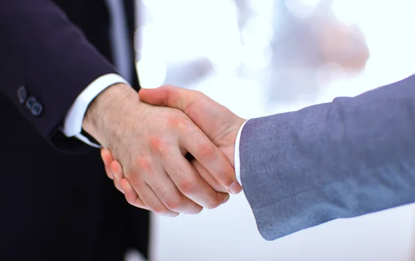 Businessmen shaking hands, isolated on white background — Stock Photo, Image