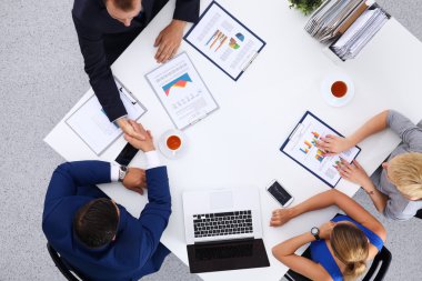 Ofis çalışanları timinin Üstten Görünüm