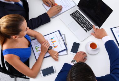 Ofis çalışanları timinin Üstten Görünüm