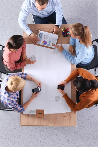 Top view of a team of office workers — Stock Photo, Image